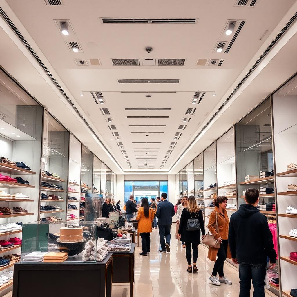 Modern retail store interior with professional displays