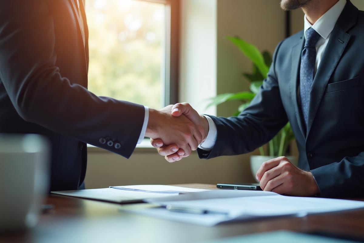 SBA loan approval handshake