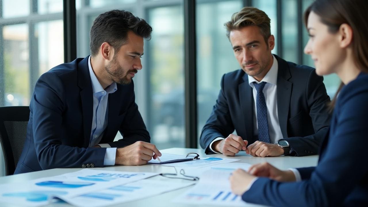 Business term loan consultation with financial advisors